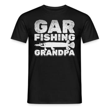 Gar Fishing Opa Hornhecht Angeln Opa Garfishing - Männer T-Shirt - Schwarz - Vorne - AI Model Male 178 light (178cm)