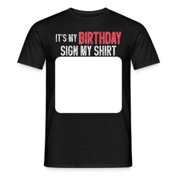 C’est mon signe ma chemise drôle Anniversaire - T-shirt homme - noir - Devant - AI Model Male 178 light (178cm)