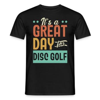 C’est un grand jour pour Disc Golf Recreatio - T-shirt homme - noir - Devant - AI Model Male 178 light (178cm)