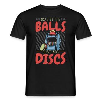 No small balls only large discs Scheibengol - Men's T-Shirt - black - Front - AI Model Male 178 light (178cm)