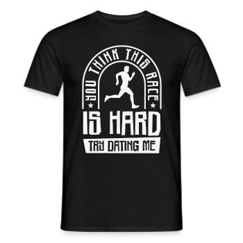 Jogger Runner Marathon Jogging Ski de fond - T-shirt homme - noir - Devant - AI Model Male 178 light (178cm)