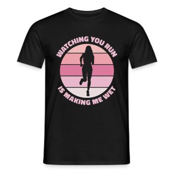 Jogger Runner Marathon Jogging Ski de fond - T-shirt homme - noir - Devant - AI Model Male 178 light (178cm)