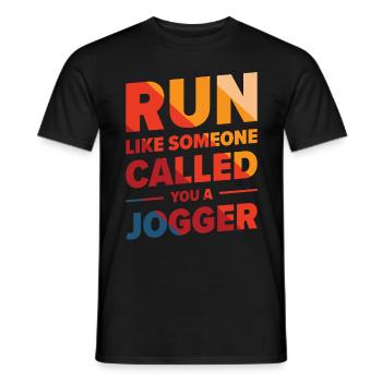 Jogger Runner Marathon Jogging Ski de fond - T-shirt homme - noir - Devant - AI Model Male 178 light (178cm)