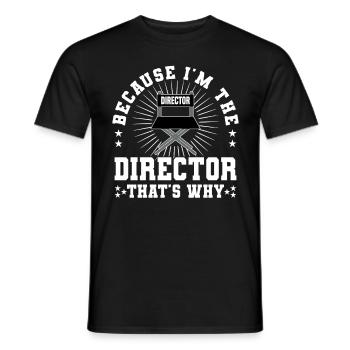 Réalisateur Cinéaste Long métrage - T-shirt homme - noir - Devant - AI Model Male 178 light (178cm)