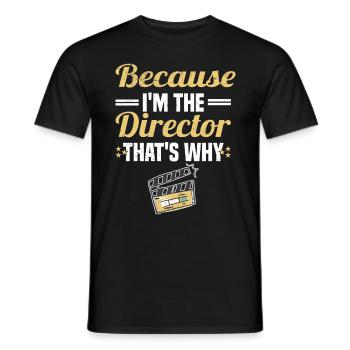 Réalisateur Cinéaste Long métrage - T-shirt homme - noir - Devant - AI Model Male 178 light (178cm)
