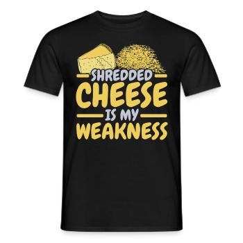 Le fromage râpé est ma faiblesse Cheesy Chee - T-shirt homme - noir - Devant - AI Model Male 178 light (178cm)