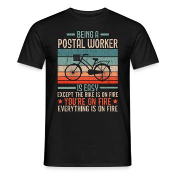I am a postal worker Postman Postman Ber - Men's T-Shirt - black - Front - AI Model Male 178 light (178cm)