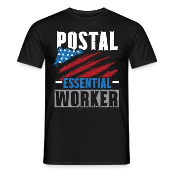 I am a postal clerk Postman Postman Beru - Men's T-Shirt - black - Front - AI Model Male 178 light (178cm)