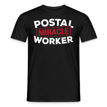Post Miracle Worker Postman Postman Job - Men's T-Shirt - black - Front - AI Model Male 178 light (178cm)