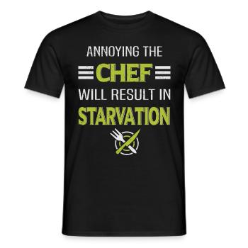 Koch Küche Geschirr Chefkoch Restaurant Besteck - Männer T-Shirt - Schwarz - Vorne - AI Model Male 178 light (178cm)