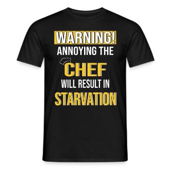 Chef Kitchen Restaurant funny saying Chef - Men's T-Shirt - black - Front - AI Model Male 178 light (178cm)