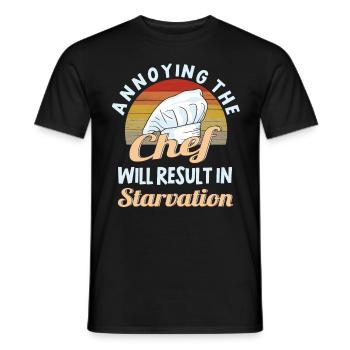 Chef Chef Kitchen Restaurant funny saying - Men's T-Shirt - black - Front - AI Model Male 178 light (178cm)