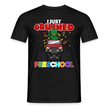 Monster Truck Dinosaur Preschool I Gift - Men's T-Shirt - black - Front - AI Model Male 178 light (178cm)