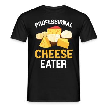 Mangeur de fromage professionnel Cheesy Cheese Foodie - T-shirt homme - noir - Devant - AI Model Male 178 light (178cm)