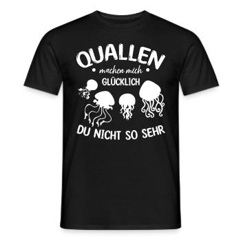 Quallen machen mich glücklich du nicht so sehr I - Männer T-Shirt - Schwarz - Vorne - AI Model Male 178 light (178cm)