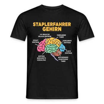 Staplerfahrer - Männer T-Shirt - Schwarz - Vorne - AI Model Male 178 light (178cm)