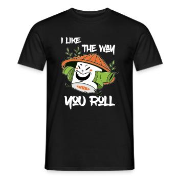 J’aime la façon dont vous roulez - Happy Sushi - T-shirt homme - noir - Devant - AI Model Male 178 light (178cm)