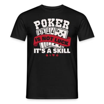 Poker Ce n’est pas de la chance, c’est de l’habileté - T-shirt homme - noir - Devant - AI Model Male 178 light (178cm)