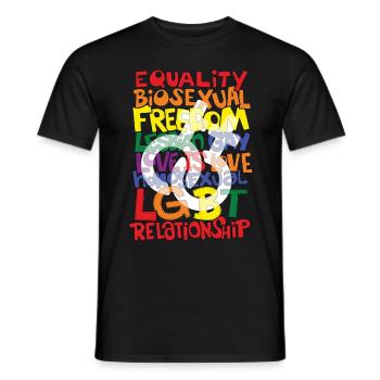 LGBTQ Lesben Schwule - Männer T-Shirt - Schwarz - Vorne - AI Model Male 178 light (178cm)