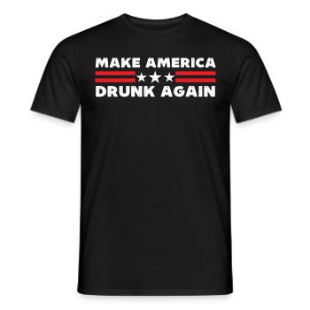 Make america drunk again funny 4th of july - Men's T-Shirt - black - Front - AI Model Male 178 light (178cm)