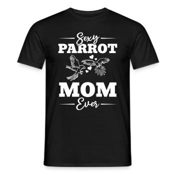 Sexy Parrot Maman Ever Cockatiel - T-shirt homme - noir - Devant - AI Model Male 178 light (178cm)