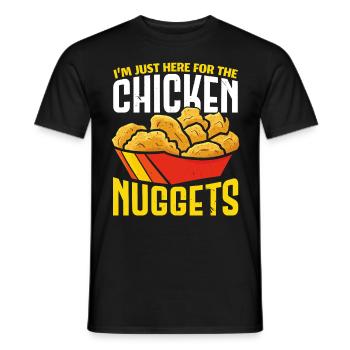 Ich bin nur hier für die Chicken Nuggets Nug Nuggi - Männer T-Shirt - Schwarz - Vorne - AI Model Male 178 light (178cm)