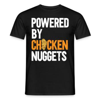 Angetrieben von Chicken Nuggets Nug Life Nuggies - Männer T-Shirt - Schwarz - Vorne - AI Model Male 178 light (178cm)