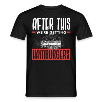 Après cela, nous obtenons Hamburger Burger Eater - T-shirt homme - noir - Devant - AI Model Male 178 light (178cm)