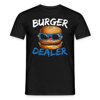 Burger Händler Hamburger Esser Essensliebhaber Foo - Männer T-Shirt - Schwarz - Vorne - AI Model Male 178 light (178cm)