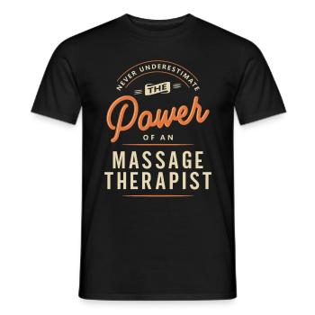 Massagetherapeut Lustige Berufsbezeichnung Beruf - Männer T-Shirt - Schwarz - Vorne - AI Model Male 178 light (178cm)