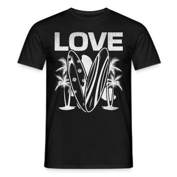 Surfing Surfboard Surfer Surfing Water Surfing - Men's T-Shirt - black - Front - AI Model Male 178 light (178cm)
