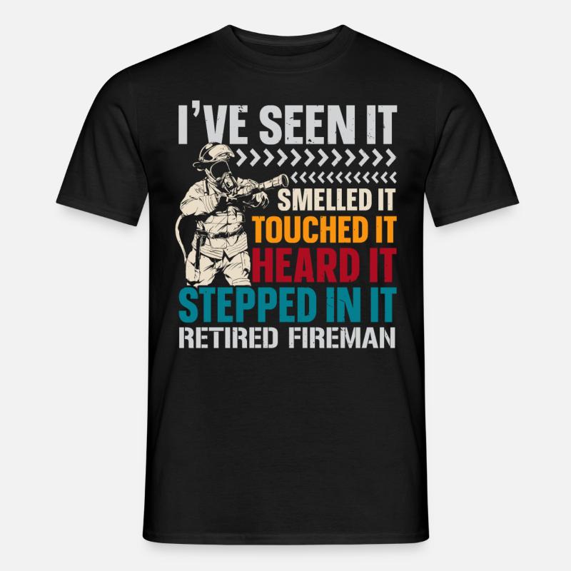 Retired Firefighter Firefighting FireWe - Men’s T-shirt - black
