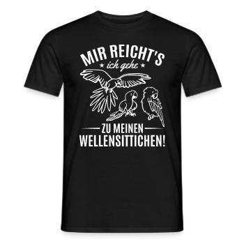 Ich habe genug Ich gehe zu meinen Wellensittichen! - Männer T-Shirt - Schwarz - Vorne - AI Model Male 178 light (178cm)