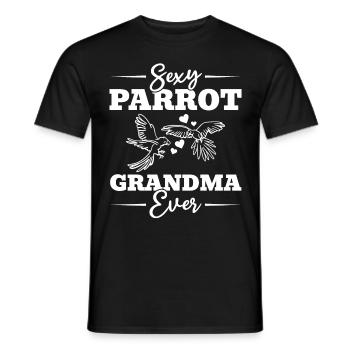 Papagei Vogel Oma Papageienliebhaber Sexy Papagei - Männer T-Shirt - Schwarz - Vorne - AI Model Male 178 light (178cm)