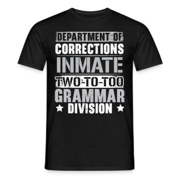 Grammar Police English Teacher English Write - Men's T-Shirt - black - Front - AI Model Male 178 light (178cm)