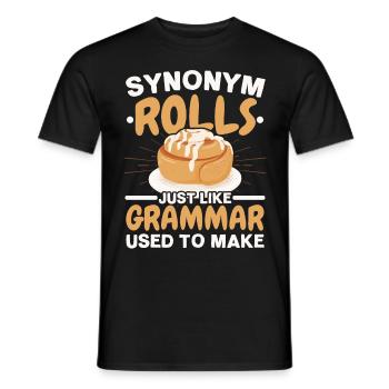 Grammaire Police Professeur d’anglais Anglais Écriture - T-shirt homme - noir - Devant - AI Model Male 178 light (178cm)