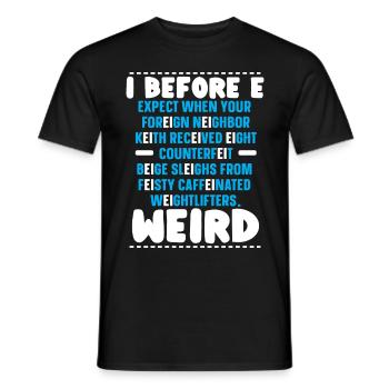 Grammar Police English Teacher English Writing - Men's T-Shirt - black - Front - AI Model Male 178 light (178cm)