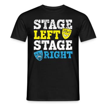 Bühne links Bühne rechts Theater Schauspieler Broa - Männer T-Shirt - Schwarz - Vorne - AI Model Male 178 light (178cm)