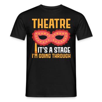 Theater Es ist eine Bühne, durch die ich gehe Broa - Männer T-Shirt - Schwarz - Vorne - AI Model Male 178 light (178cm)