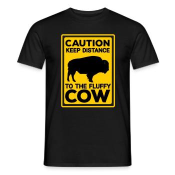 Bison Buffalo Water Buffalo National Park - Men's T-Shirt - black - Front - AI Model Male 178 light (178cm)