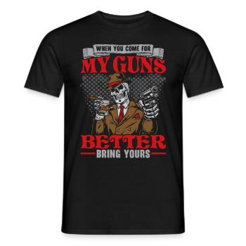 Si vous venez pour mes armes, mieux vaut apporter Si - T-shirt homme - noir - Devant - AI Model Male 178 light (178cm)