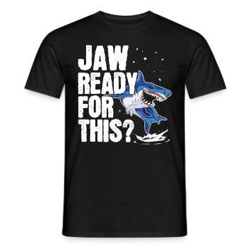Kiefer bereit für diesen Hai Liebhaber Meeresbiolo - Männer T-Shirt - Schwarz - Vorne - AI Model Male 178 light (178cm)