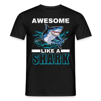 Geil wie ein Hai-Liebhaber Meeresbiologie Meer - Männer T-Shirt - Schwarz - Vorne - AI Model Male 178 light (178cm)