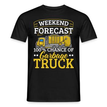 Garbage Truck Garbage Collector Recycling Waste - Men's T-Shirt - black - Front - AI Model Male 178 light (178cm)
