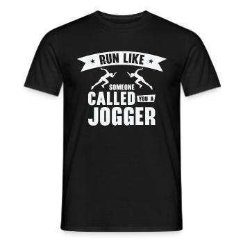 Jogger Runner Marathon Jogging Ski de fond - T-shirt homme - noir - Devant - AI Model Male 178 light (178cm)