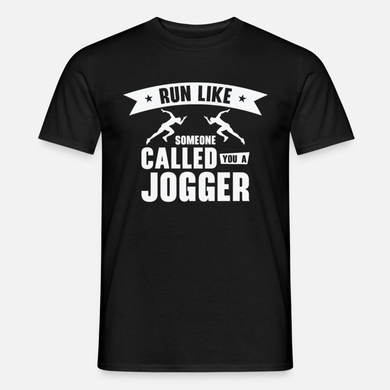 Jogger Läufer Marathon Joggen Langlauf - Männer T-Shirt - Schwarz