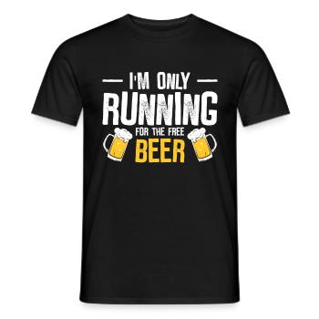 Jogger Runner Marathon Jogging Ski de fond - T-shirt homme - noir - Devant - AI Model Male 178 light (178cm)