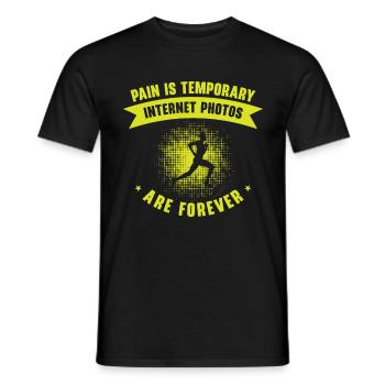 Jogger Runner Marathon Jogging Ski de fond - T-shirt homme - noir - Devant - AI Model Male 178 light (178cm)
