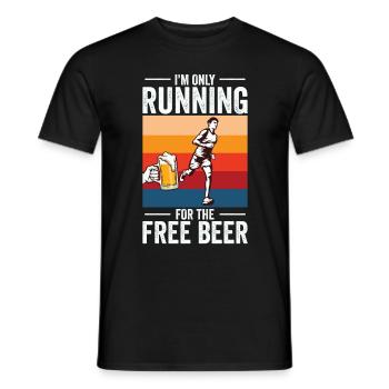 Jogger Runner Marathon Jogging Ski de fond - T-shirt homme - noir - Devant - AI Model Male 178 light (178cm)