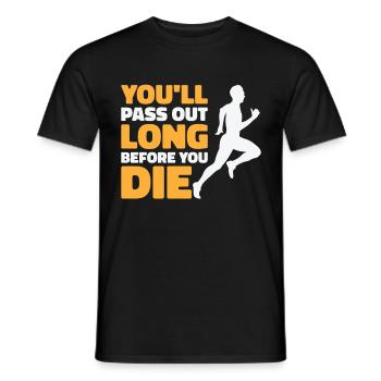 Jogger Runner Marathon Jogging Ski de fond - T-shirt homme - noir - Devant - AI Model Male 178 light (178cm)